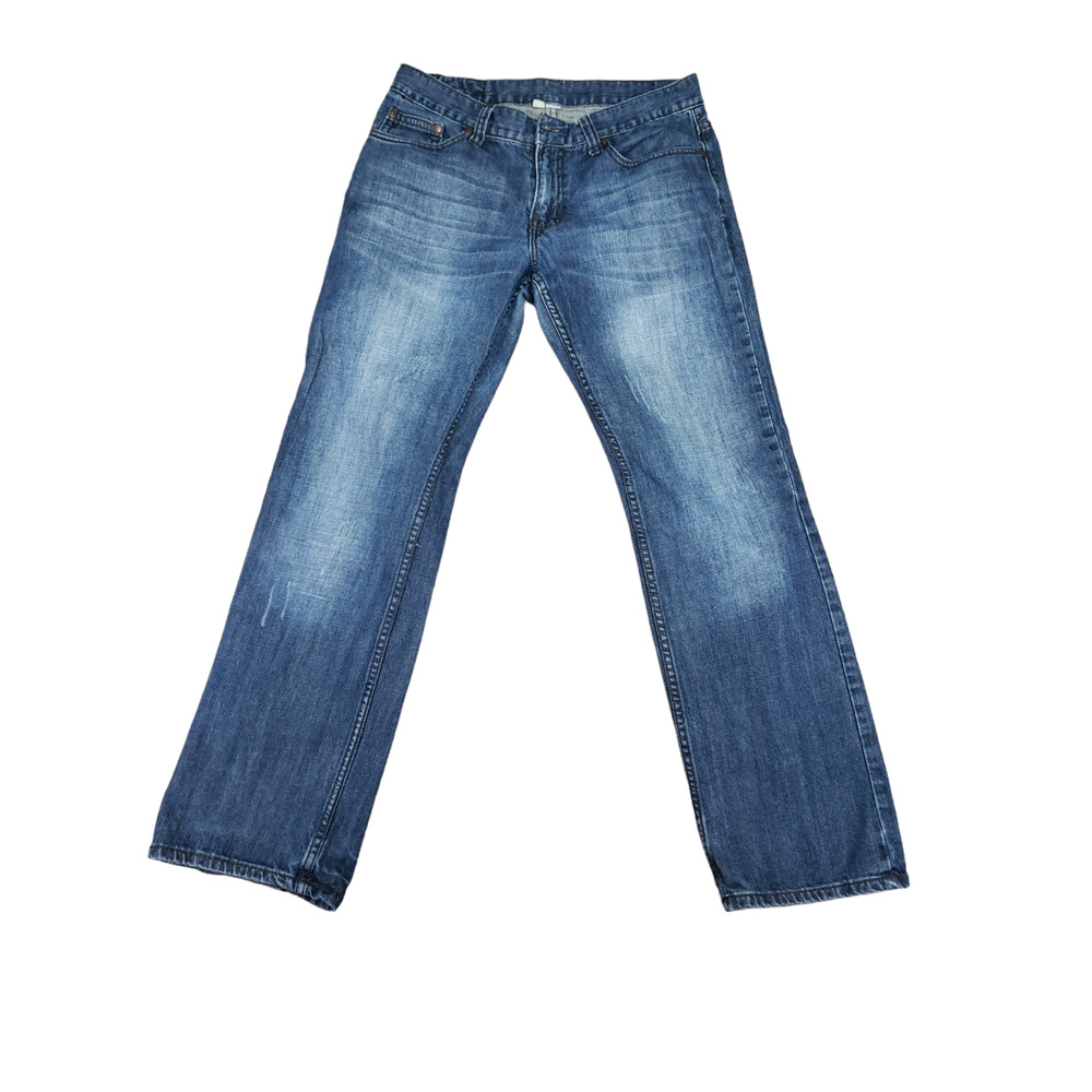 Flypaper Designer Mens Denim Jeans Straight Medium Blue Size 31x32 Pants